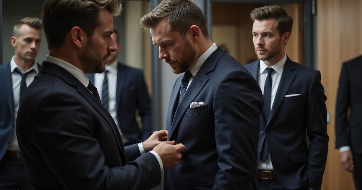 Suit alteration consultation for fit adjustment